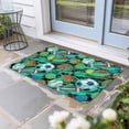 thumbnail image 2 of Sports Theme Doormat Outdoor Entrance 16"x24", Funny Abstract Football Rugby Basketball Absorb Moisture Dirt Door Mats, Non-Slip Rubber Backing Floor Mats Indoor, Low-Profile Front Door Rugs, 2 of 9