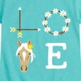 thumbnail image 3 of Instant Message - Love Horse Head - Youth Girls Fitted Short Sleeve T-Shirt, 3 of 6