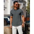 thumbnail image 2 of Polo COOFANDY para hombre, 100% algodón, corte regular, 2 of 5
