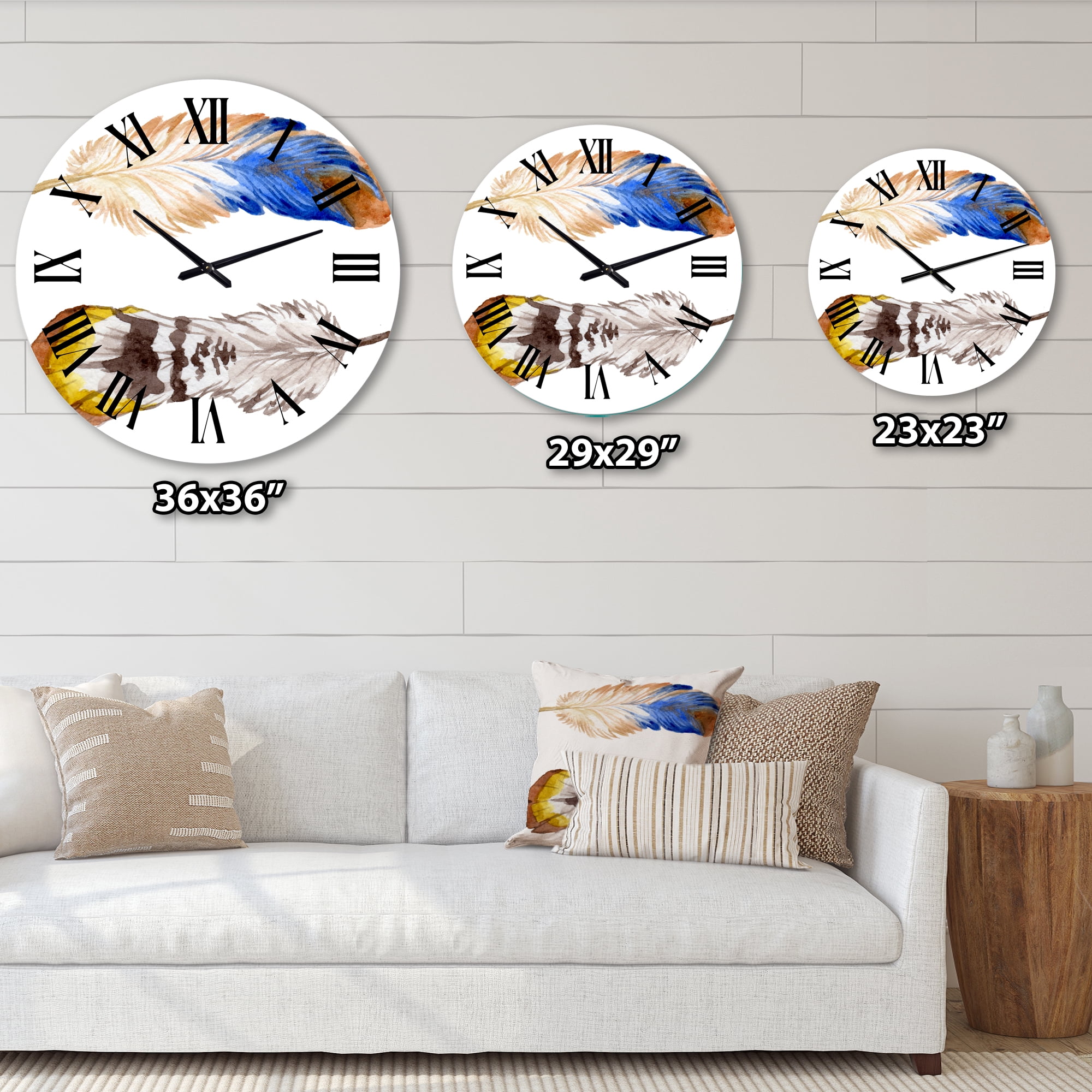 Designart 1 in Quartz Bohemian Wall Clock