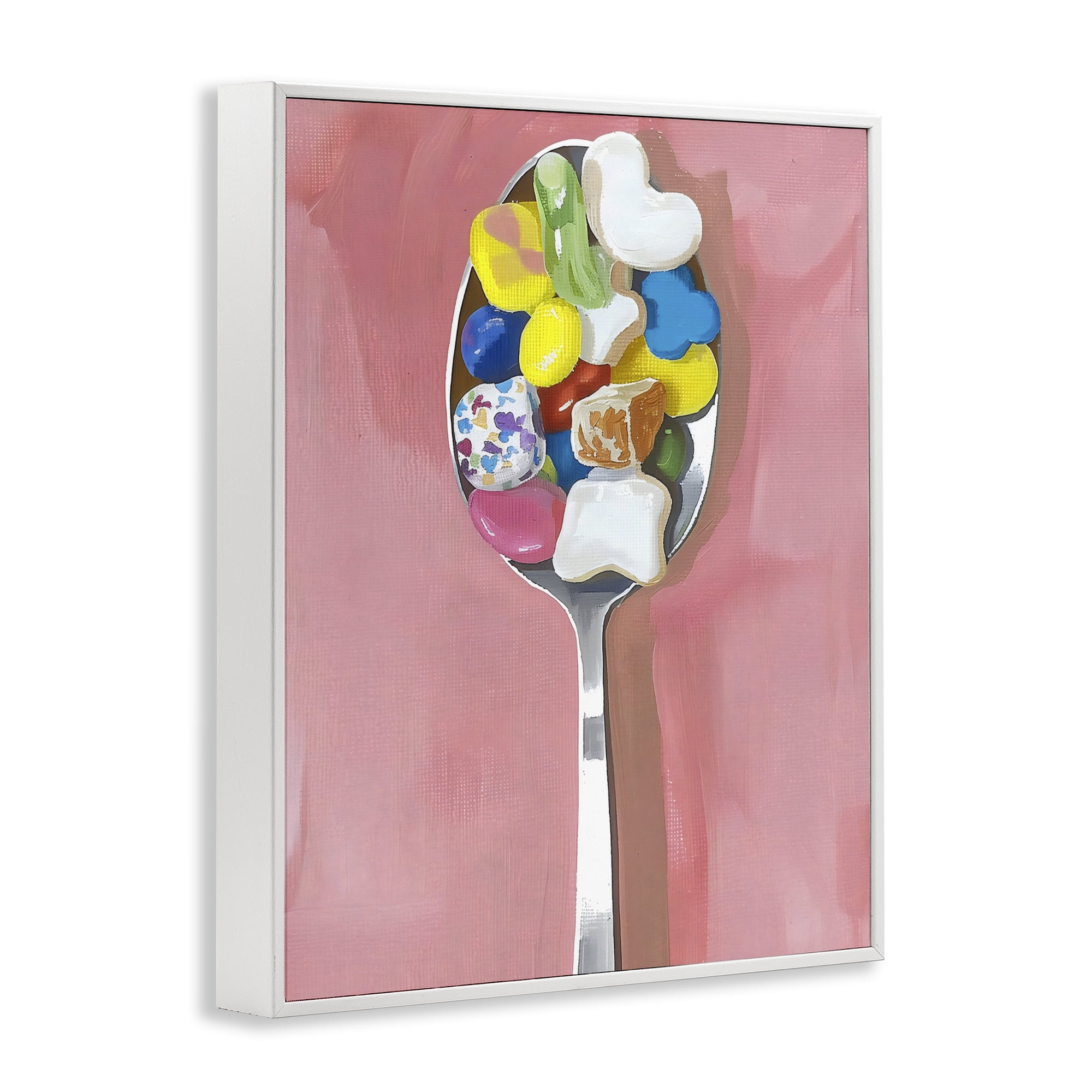 Stupell Industries Nostalgic Fun Breakfast Spoon White Framed Giclee Art, design by The Prints Vibe