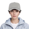 thumbnail image 6 of TOPTIE Snapback Baseball Cap with Rope, Adjustable Vented Performance Hat, Laser Cut Mesh Cap for Men Women - Light Grey, 6 of 7