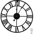 thumbnail image 1 of Reloj de pared grande de 40 cm, silencioso, sin tictac, reloj de pared vintage de metal, 1 of 2