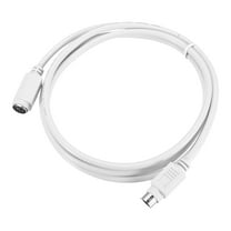 Uxcell 2Pcs PS/2 Mouse and Keyboard Extension Cable 6 Pin 4.26 Feet Male to Male for PC,White