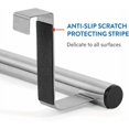 thumbnail image 5 of nipocaio Towel Rack Hanging on Cupboard Doors, Drying Rack 1 Stainless Steel Extendable Bar, 25-40x8x9cm, Kitchen and Bathroom Accessory without Drilling, 91g, 5 of 5