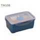 thumbnail image 1 of Lunch Box Leakproof Bento Box with Fork And Spoon Grid Design Portable Food Storage Container for Home Office School, 1 of 5