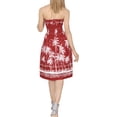 thumbnail image 3 of HAPPY BAY Women's Summer Boho Beach Backless Smocked Mini Swing Dress Tube Top Strapless Dresses for Women L-XL Red, Palm Tree, 3 of 3