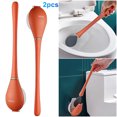 thumbnail image 1 of Cepillo Cerdas Silicona Flexible Cepillo Baño Sin Perforaciones para Baño (naranja) 2 Uds., 1 of 9