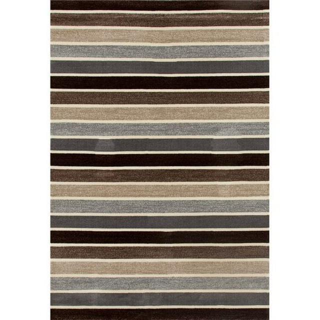 25733 Tapis d'Art 7 x 9 Pi. Collection Troy Tapis Tissé, Marron
