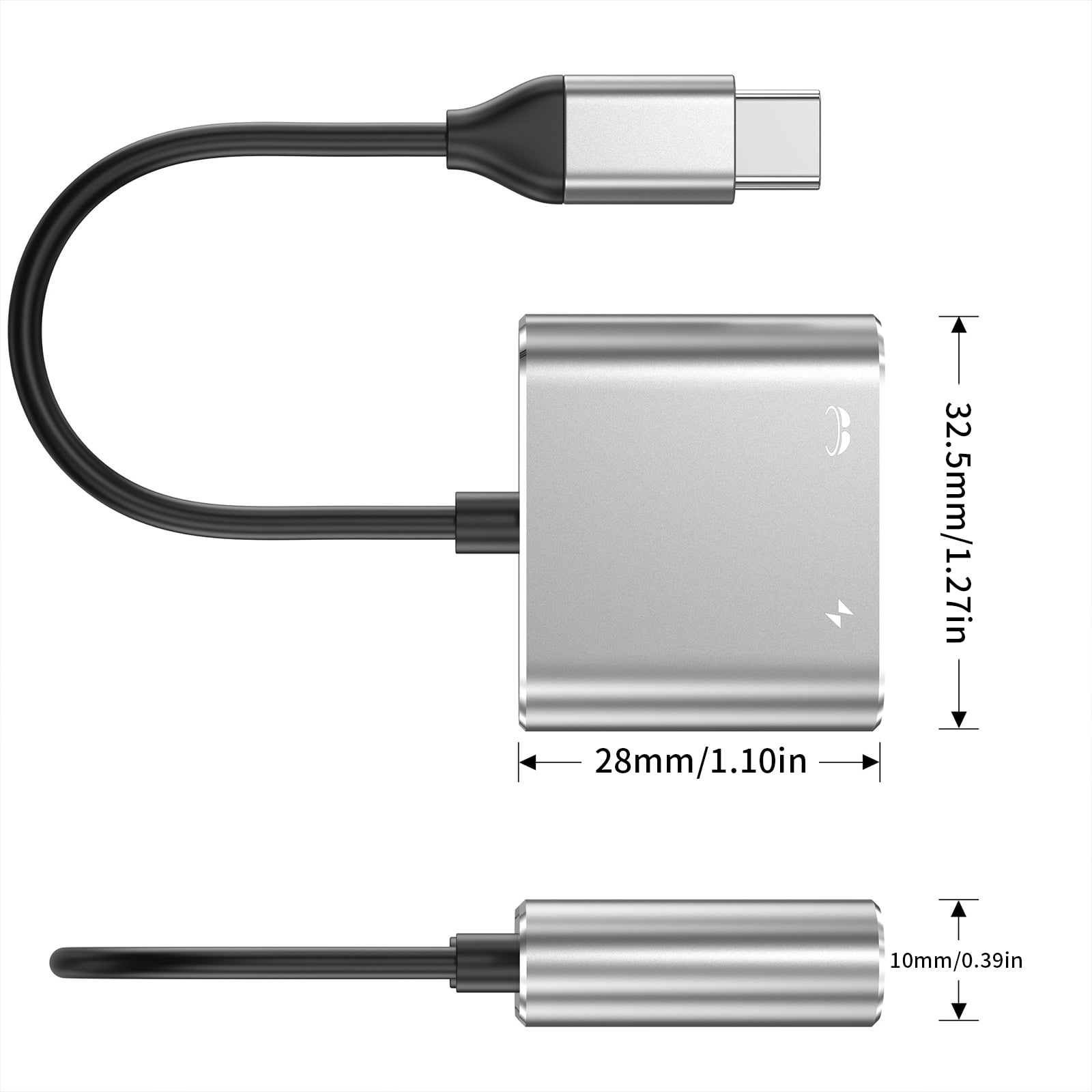 COOLHOOD USB C to Glasses and Charging Adapter for AIR/2 Supports Up to PD100W Fast Charging and 4K 60Hz Video Output