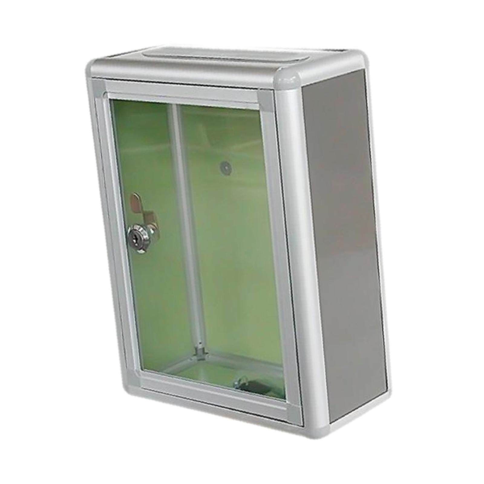 Baoblaze Clear Multifuctional Locking Mailbox for Business top port