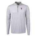 thumbnail image 2 of Men's Cutter & Buck Gray/White Texas Rangers Virtue Eco Pique Micro Stripe Recycled Quarter-Zip Pullover Top, 2 of 3