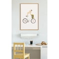 thumbnail image 6 of Kate and Laurel Sylvie Frenchie Bulldog on a Bicycle Framed Canvas Wall Art by Amy Peterson Art Studio, 23x33 Natural, Whimsical Animal Dog Art for Wall, 6 of 6
