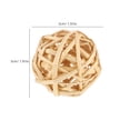 thumbnail image 2 of MLINS Khaki Rattan Woven Balls for Decor Made of Plastic Great for Party Scene Layout 5pcs, 2 of 8