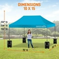 thumbnail image 3 of SereneLife Pop Commercial Instant Shelter-Waterproof Polyester Tent W/ Bag, 10 x 15 ft. (Sky Blue), 3 of 8