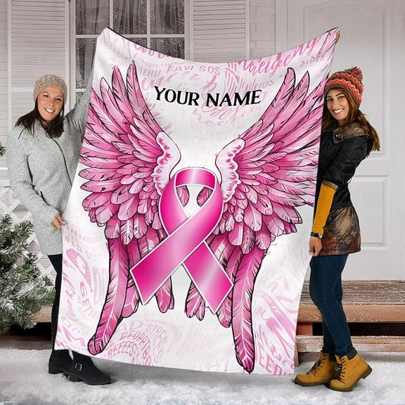Breast Cancer Blanket, Breast Cancer Blankets for Women, Cancer Blankets for Women, Breast Cancer Survivor Blanket