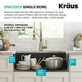 thumbnail image 5 of KRAUS Quarza 31” Undermount Single Bowl Granite Kitchen Sink in Black Onyx, 5 of 8