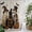Beige, Ivory, Ochre, Black, variant on Halloween Shower Curtain - Water Repellent Fabric Shower Curtains Washable, Funny Ghost Black Cat Skull Pumpkins Decorative Polyester Cloth Bathroom Curtains Modern Bath Decor 36"x72"