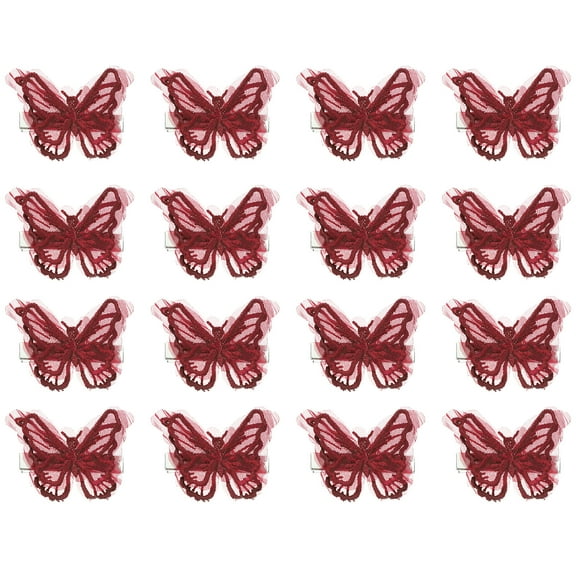 Phlegsive 16pcs Hair Clips Women Butterfly Hairpins Embroidery Hair Accessories Small Hair Clips for Girls