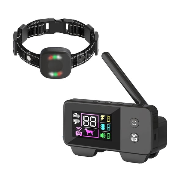 2-in-1 Wireless Dog Fence System 1500ft Range, IP68 Waterproof Training Collar Kit