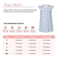 thumbnail image 3 of Balery Gray White Floral Camisón de princesa para niñas, pijama de algodón con mangas abullonadas, suave y bonito.-Medium, 3 of 6