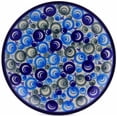 thumbnail image 2 of Polish Pottery 7½-inch Dessert Plate (Blue Peacock Eye Theme) Hand Painted in Boleslawiec, Poland + Certificate of Authenticity, 2 of 6