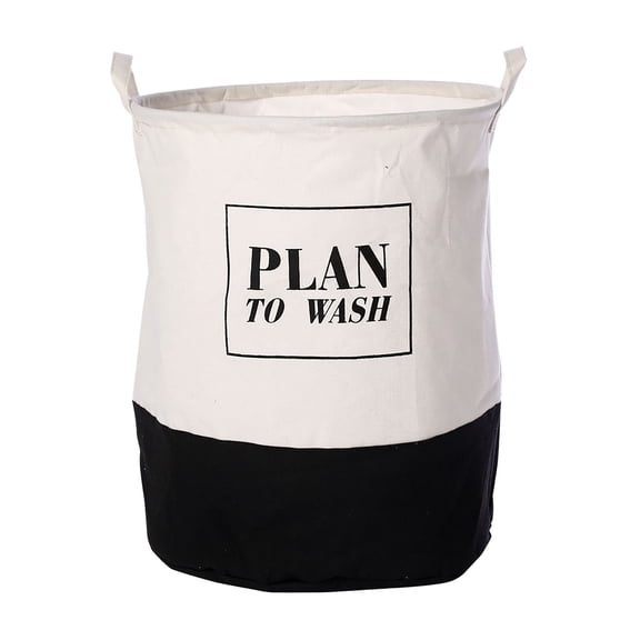 UYUH ‌Extra Large Double Color Laundry Basket with Long Handle Freestanding Round Storage Bin for Clothes, Toys & Towels Waterproof & Durable Plastic Laundry Hamper