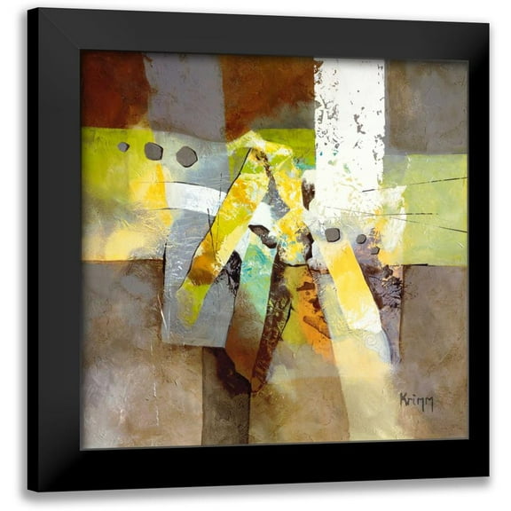 Krimm 12x12 Black Modern Framed Museum Art Print Titled - Explosion II