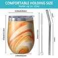 thumbnail image 5 of 12oz Insulated Wine Tumbler with Lid & Straw, Stainless Steel Egg Shape Cup, Liquid & Marble Print, 5 of 5