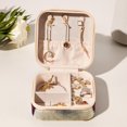 thumbnail image 6 of Rabbit Travel Portable Square Earring Organizer with Necklace Holder - Jewelry Box, Display Case - Store Rings, Earrings, Necklaces, Bracelets - Suitable for Girls and Women, 6 of 6