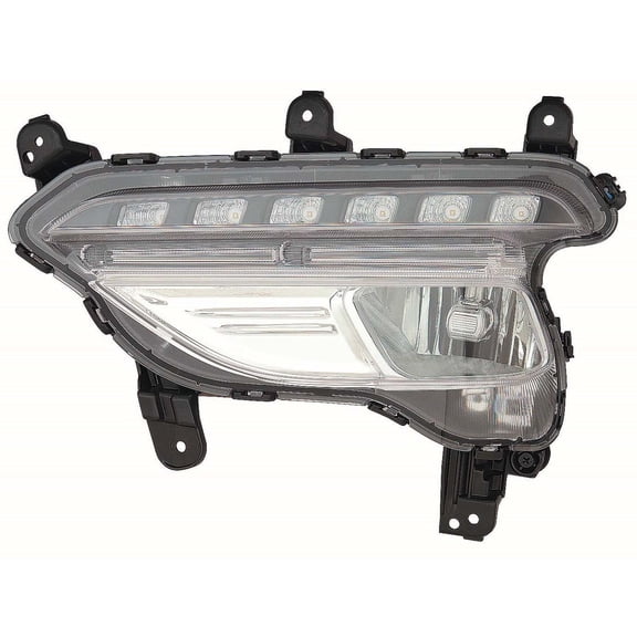 KAI New CAPA Certified Standard Replacement Driver Side Fog Light Assembly, Fits 2017-2018 Hyundai Santa Fe Sport