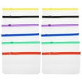 thumbnail image 5 of Transparent Zipper Binder Pouches (12pcs) – Lightweight Ring Zip Bags for Scrapbooking, Document Storage & File Organization – Ideal for Students, 5 of 5