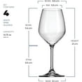 thumbnail image 2 of Bormioli Rocco 14.75 oz White Wine Glasses (Set Of 4): Crystal Clear Star Glass, Laser Cut Rim For Wine Tasting, Elegant Party Drinking Glassware, Restaurant Quality, 2 of 9
