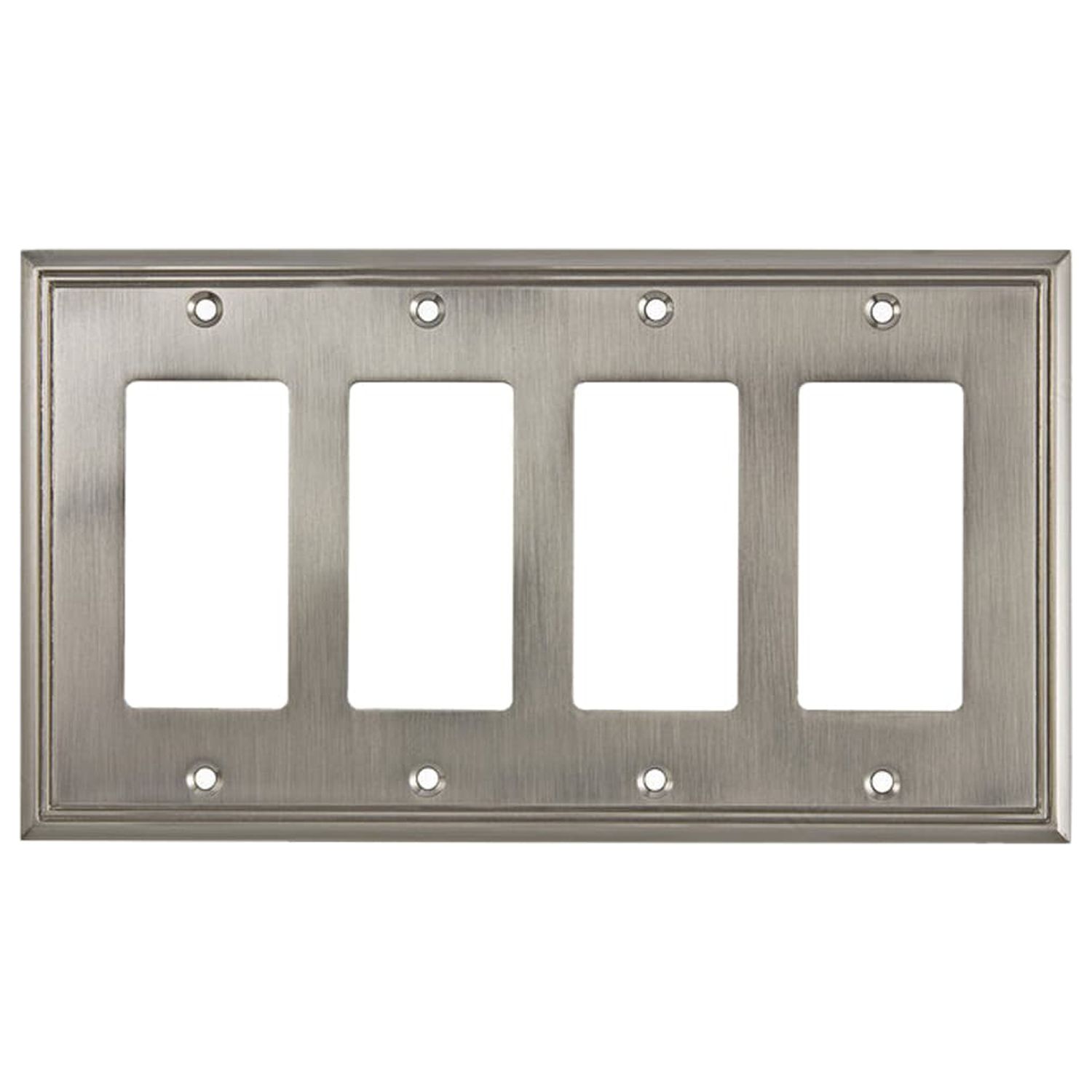 Art Plates 4-Gang Switch Cover - Lighthouse Of Michigan Design On Metal (8.19x4.5\")