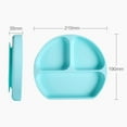 thumbnail image 3 of Silicone Baby Plates Unbreakable Divided Suction Plate for Rice Fruits Snacks Highchair Camp, 3 of 8