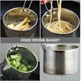 thumbnail image 5 of Solo cesta para freidora, cesta redonda para freír de acero inoxidable de 18*10cm, resistente al calor para freír patatas fritas y cocinar fideos, 5 of 5