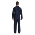 thumbnail image 4 of Apparonia Conjunto de Pijamas para Hombre de Algodón con Cuello con Muesca Pijamas para Hombre de Manga Larga Ropa de Dormir para Hombre con Bolsillos y Frente Fly Estampados Azul Marino L, 4 of 7