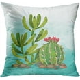 thumbnail image 3 of Set of 4 Throw Pillow Cover 18x18 Inch Watercolor Summer Cactus Home Decor Pillowcase Square Cushion Cover for Sofa Bed Couch, 3 of 5