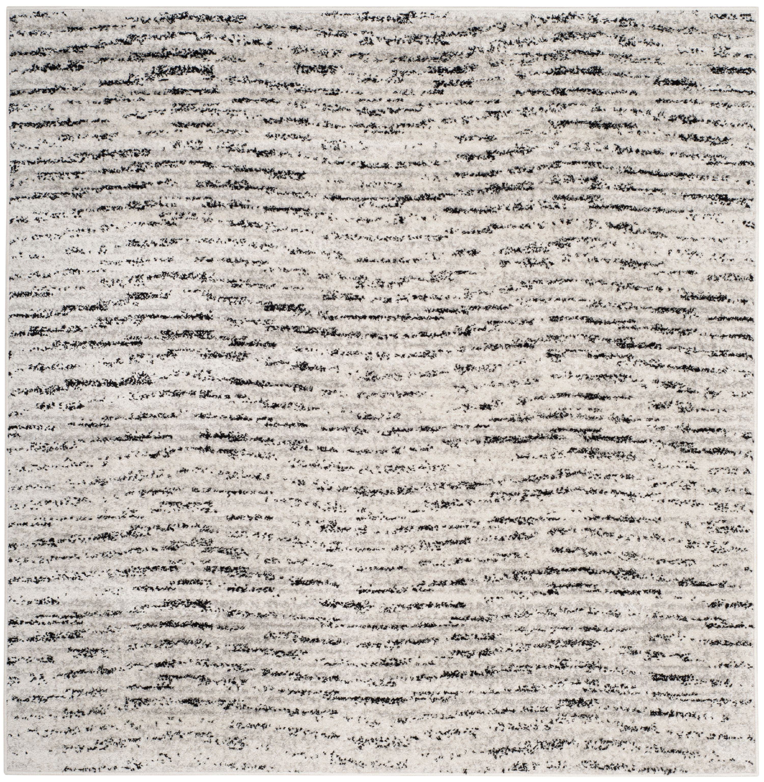SAFAVIEH Adirondack Linnette Abstract Area Rug, Ivory/Silver, 4' x 4' Square