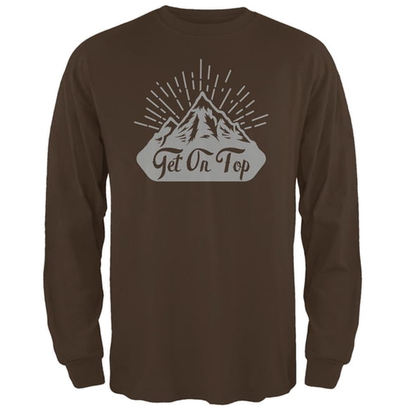 Get On Top Mountain Hiking Mens Long Sleeve T Shirt