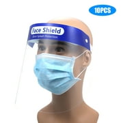 10Pcs Full Face Mask Anti-droplets Dust-proof Face Shield Protective Cover Transparent Face Eyes Protector Safety Accessories