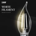 thumbnail image 5 of Feit White Filament BA10 E12 (Candelabra) Filament LED Bulb Daylight 40 Watt Equivalence 4 pk, 5 of 16