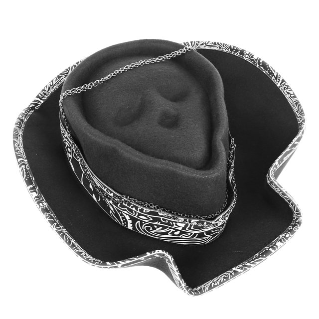 Sombrero De Vaquero Con Calavera, Sombrero De Copa Universal Atractivo Y Suave De Fieltro Para Halloween Para Fiesta