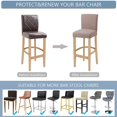 thumbnail image 3 of Stretch Bar Stool Covers Pub Counter Stool Chair Slipcover for Dining Room Cafe Furniture Bar Stool Slipcover Washable Removable High Stool Seat Cover with Back(Sand,Set of 4), 3 of 7