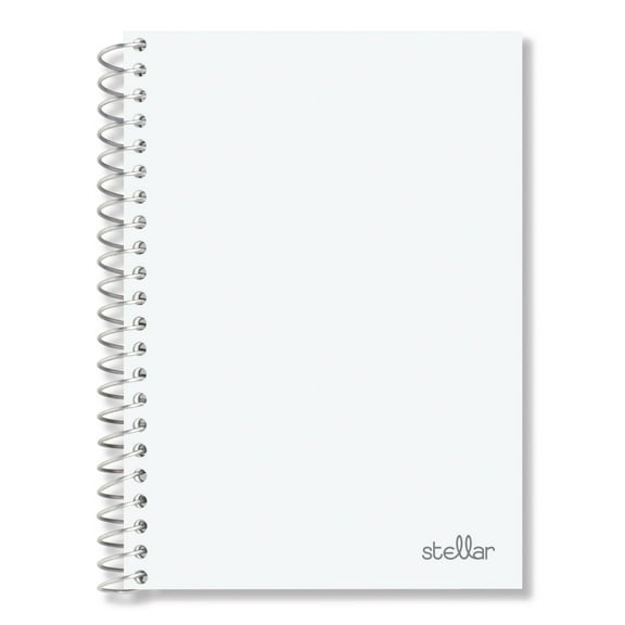 Office Depot® Brand Stellar Poly Notebook, 4-1/2" x 7", 1 Subject, College Ruled, 100 Sheets, White
