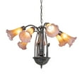 thumbnail image 6 of Meyda Tiffany 11674 Amber/Purple Tiffany Pond Lily 7 Light 24" Wide Chandelier -, 6 of 7