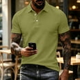 thumbnail image 7 of KLHDSF Men's Golf Shirt Short Sleeve Dry Fit Collared Polo Shirts Moisture Wicking, Performance, lightweight, Athletic, Casual, Work Shirts Army Green L, 7 of 7