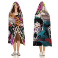 thumbnail image 3 of My Hero Academia Wearable Blanket Cloak Arctic Velvet Hooded Blanket Soft Fuzzy Hoodie Blanket Cape for Adults Kids 50"x60", 3 of 8