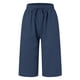 thumbnail image 4 of Pantalones capri elásticos para mujer - Pantalones informales con bolsillos grandes - Tejido suave de terciopelo dorado - Cintura alta - Tallas S-XXL - Lavado a mano/a máquina, 4 of 5