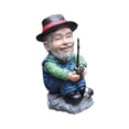 thumbnail image 4 of Estatua en miniatura de pescador para decoración de mesa, colección de escritorio, escultura de resina para sala de estar, dormitorio, versátil Viejo, 4 of 8